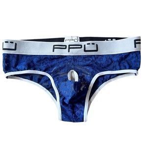 PPU Blue-Violet Lace Brief